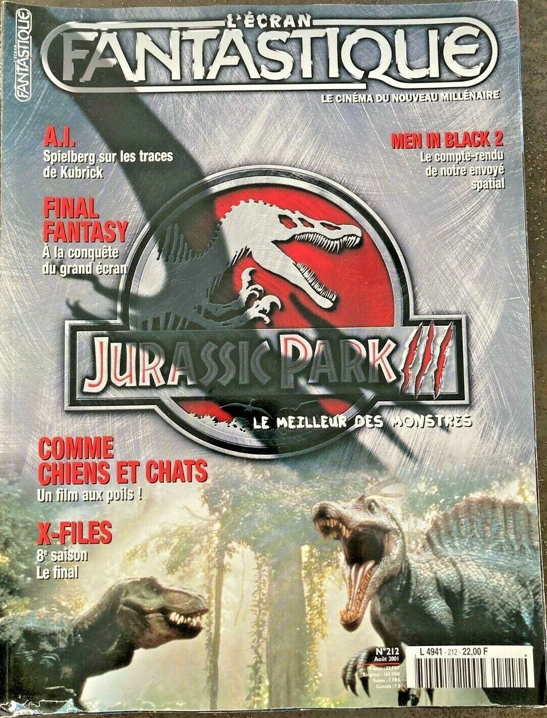 ECRAN FANTASTIQUE | L magazine side cover Issue 212 August 2001