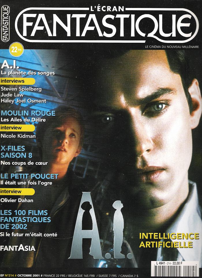 ECRAN FANTASTIQUE | L magazine side cover Issue 214 October 2001