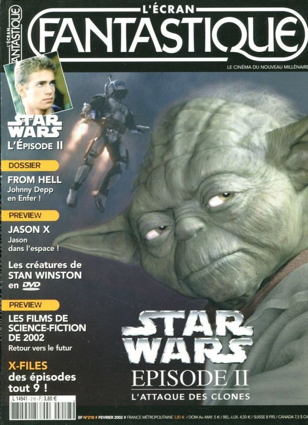 ECRAN FANTASTIQUE | L magazine side cover Issue 218 February 2002