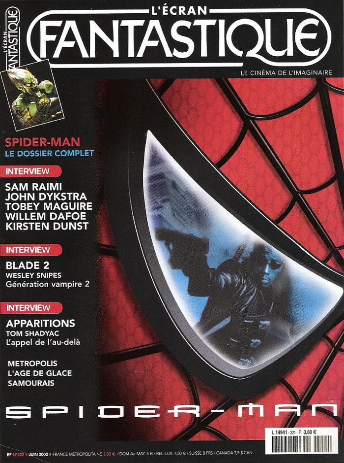 ECRAN FANTASTIQUE | L magazine side cover Issue 222 June 2002