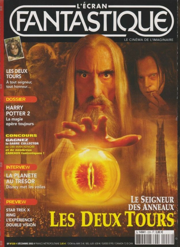 ECRAN FANTASTIQUE | L magazine side cover Issue 228 December 2002