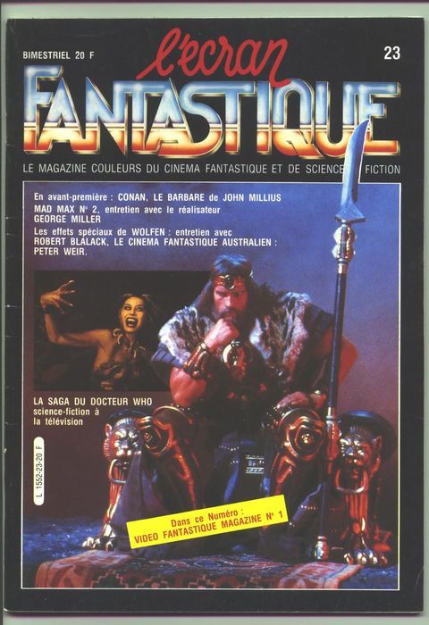 ECRAN FANTASTIQUE | L magazine side cover Issue 23  1982