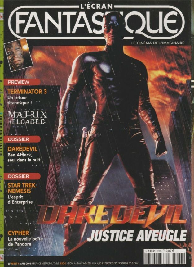ECRAN FANTASTIQUE | L magazine side cover Issue 231 March 2003