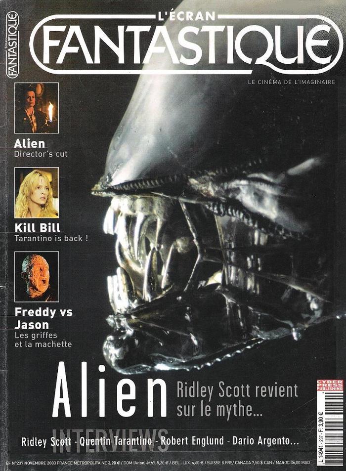 ECRAN FANTASTIQUE | L magazine side cover Issue 237 November 2003