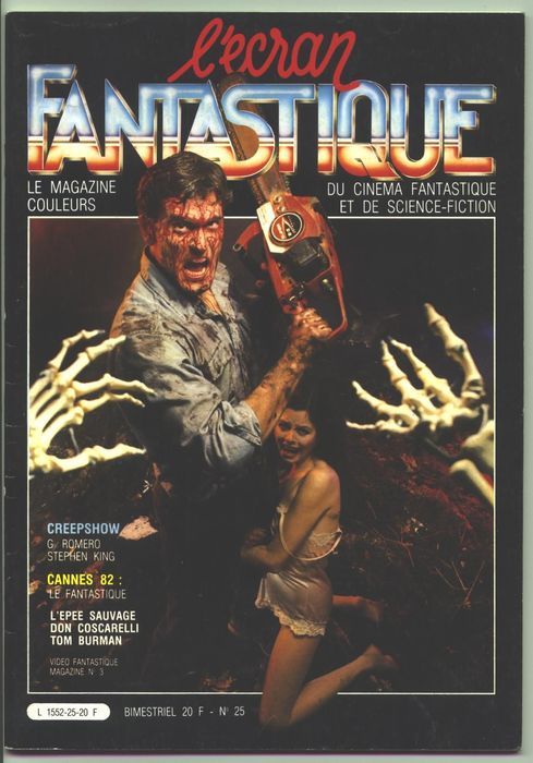 ECRAN FANTASTIQUE | L magazine side cover Issue 25  1982