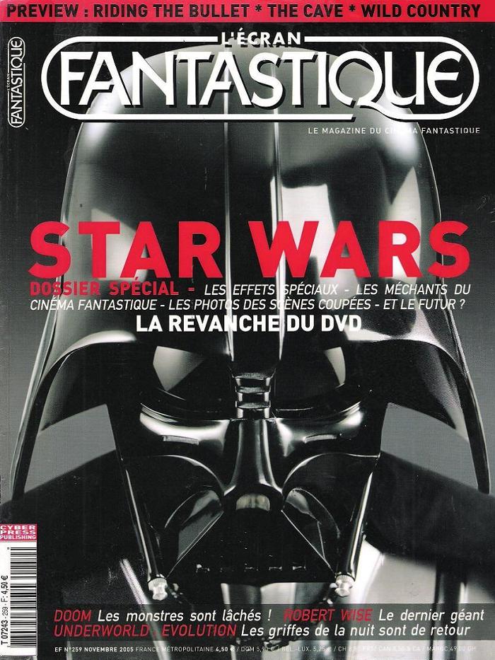 ECRAN FANTASTIQUE | L magazine side cover Issue 259 November 2005
