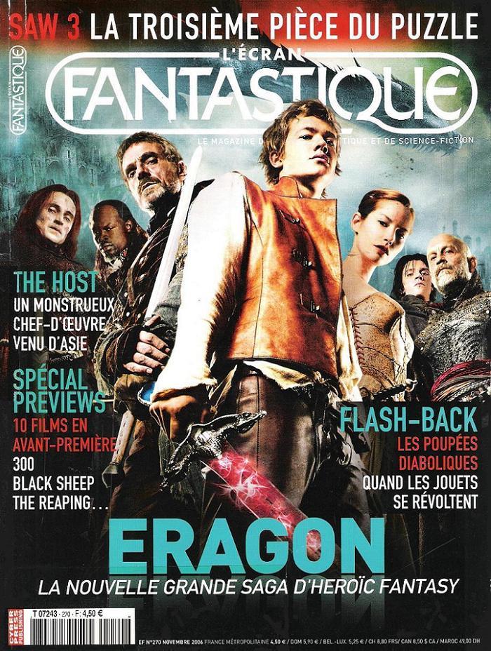 ECRAN FANTASTIQUE | L magazine side cover Issue 270 November 2006
