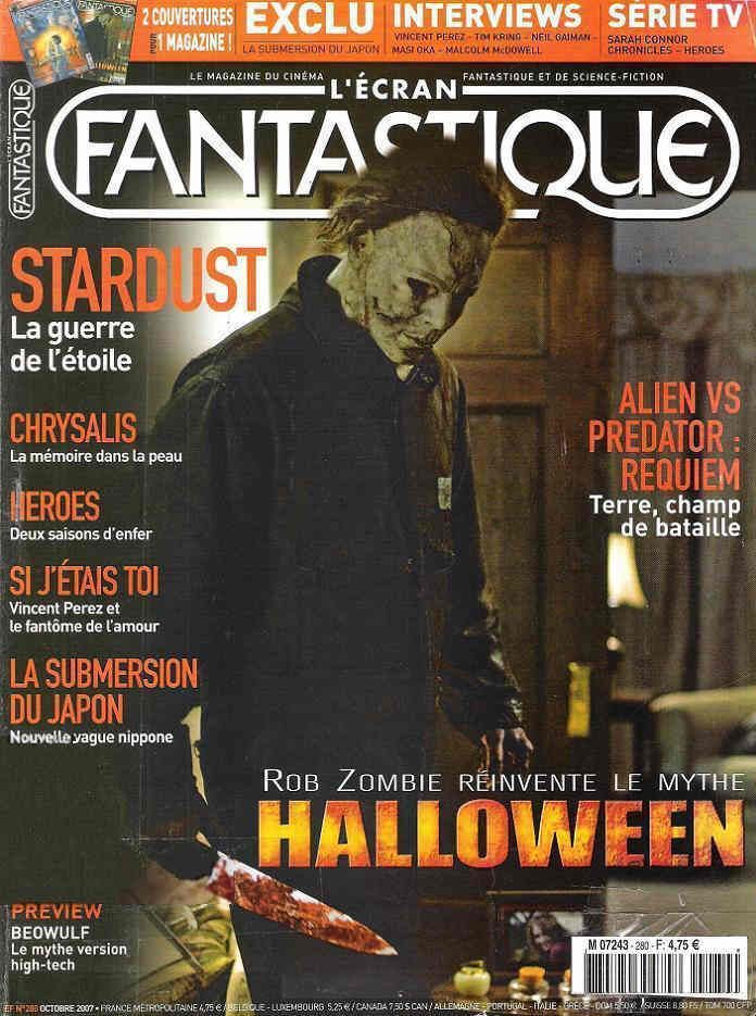 ECRAN FANTASTIQUE | L magazine side cover Issue 280 October 2007