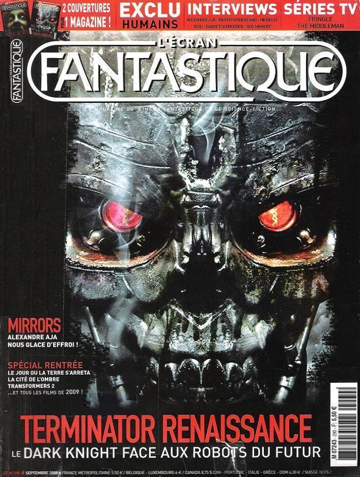 ECRAN FANTASTIQUE | L magazine side cover Issue 290 September 2008