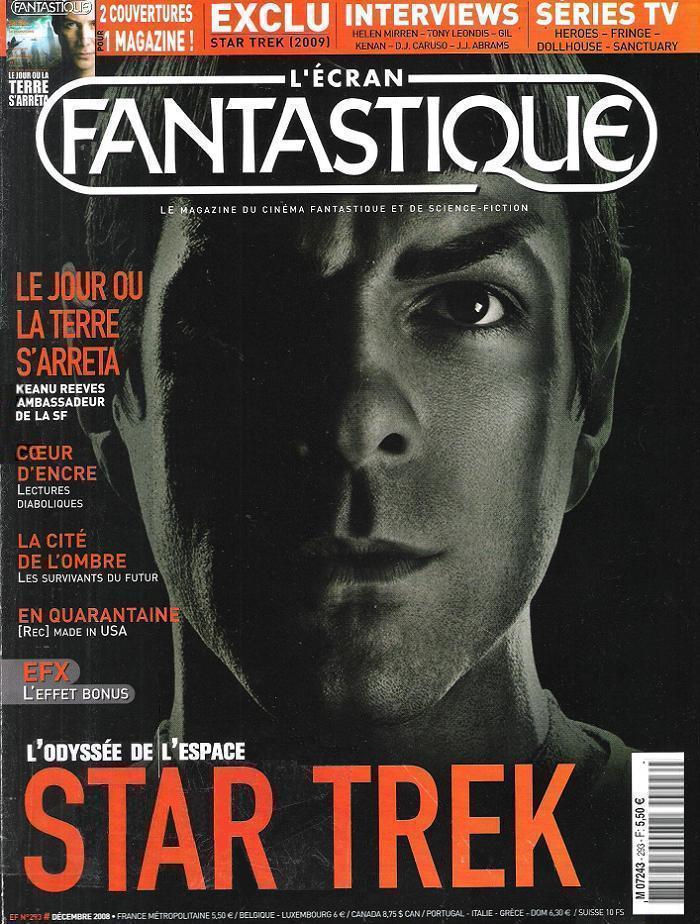 ECRAN FANTASTIQUE | L magazine side cover Issue 293 December 2008