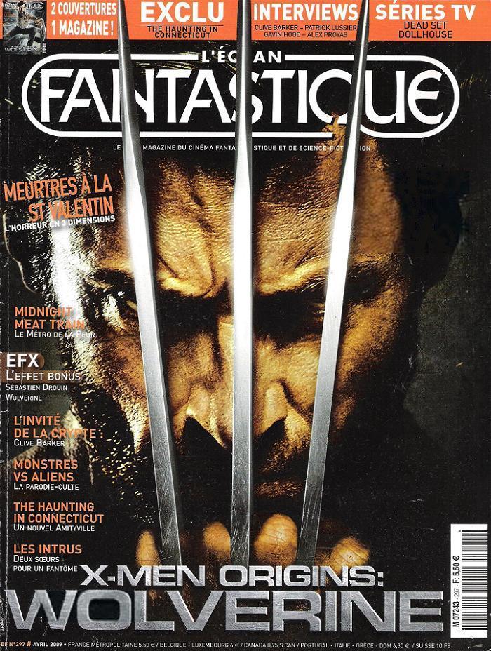 ECRAN FANTASTIQUE | L magazine side cover Issue 297 April 2009