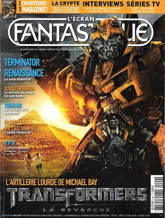 ECRAN FANTASTIQUE | L magazine side cover Issue 299 June 2009