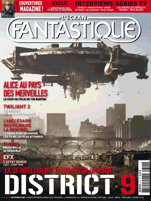 ECRAN FANTASTIQUE | L magazine side cover Issue 301 September 2009