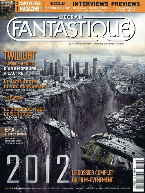 ECRAN FANTASTIQUE | L magazine side cover Issue 303 November 2009