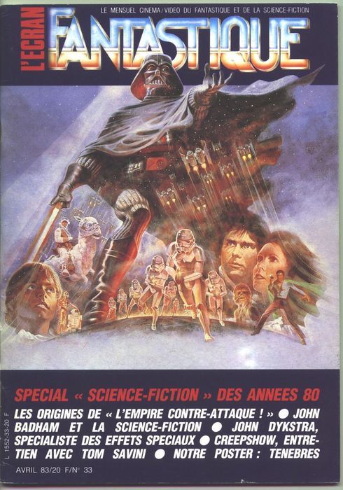 ECRAN FANTASTIQUE | L magazine side cover Issue 33  1983
