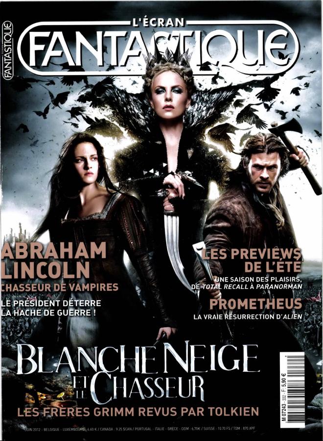 ECRAN FANTASTIQUE | L magazine side cover Issue 332 June 2012