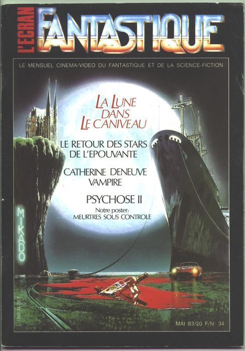 ECRAN FANTASTIQUE | L magazine side cover Issue 34  1983