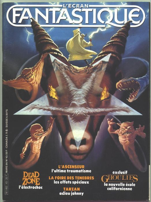 ECRAN FANTASTIQUE | L magazine side cover Issue 43 March 1984