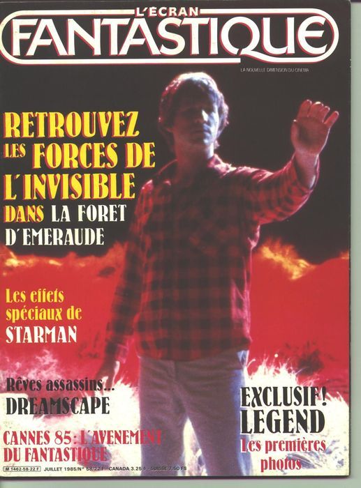 ECRAN FANTASTIQUE | L magazine side cover Issue 58 July 1985