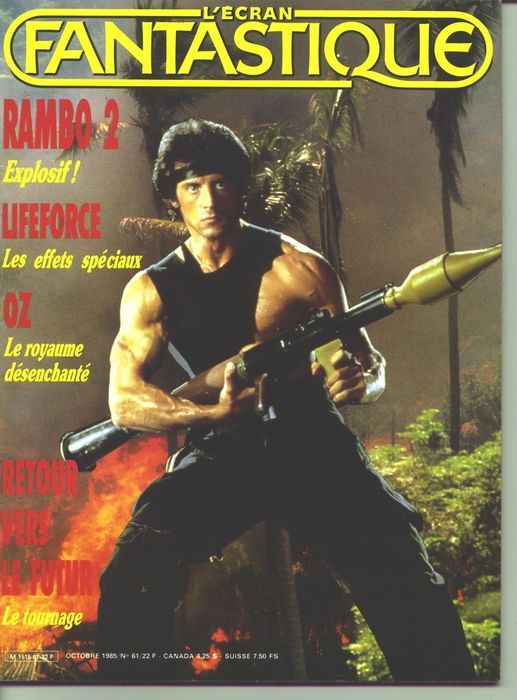 ECRAN FANTASTIQUE | L magazine side cover Issue 61 October 1985
