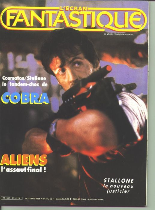 ECRAN FANTASTIQUE | L magazine side cover Issue 73 October 1986