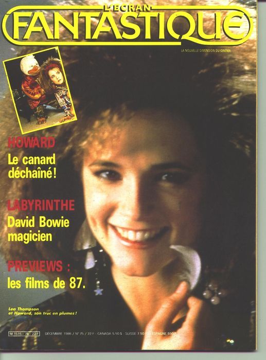 ECRAN FANTASTIQUE | L magazine side cover Issue 75 December 1986