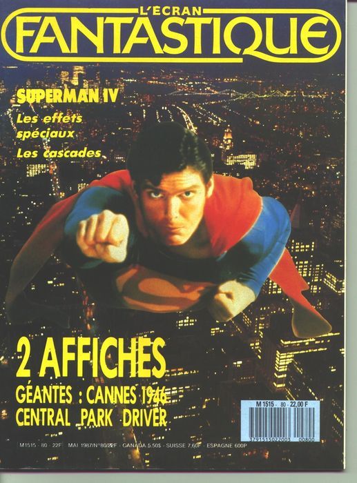 ECRAN FANTASTIQUE | L magazine side cover Issue 80 May 1987