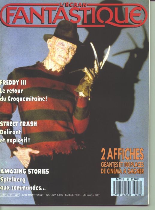 ECRAN FANTASTIQUE | L magazine side cover Issue 81 June 1987