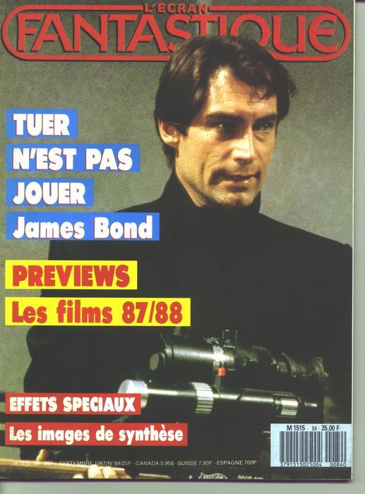 ECRAN FANTASTIQUE | L magazine side cover Issue 84 September 1987