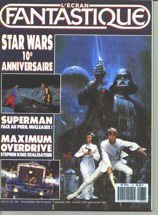 ECRAN FANTASTIQUE | L magazine side cover Issue 86 November 1987