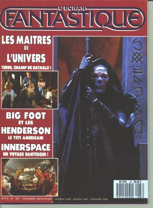 ECRAN FANTASTIQUE | L magazine side cover Issue 87 December 1987