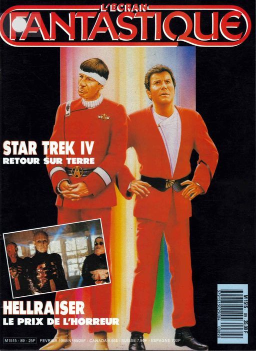 ECRAN FANTASTIQUE | L magazine side cover Issue 89 February 1988