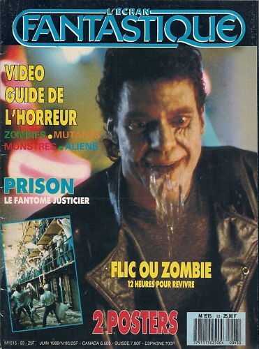 ECRAN FANTASTIQUE | L magazine side cover Issue 93 June 1988