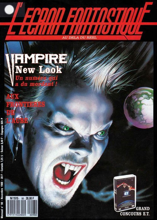 ECRAN FANTASTIQUE | L magazine side cover Issue 98 November 1988