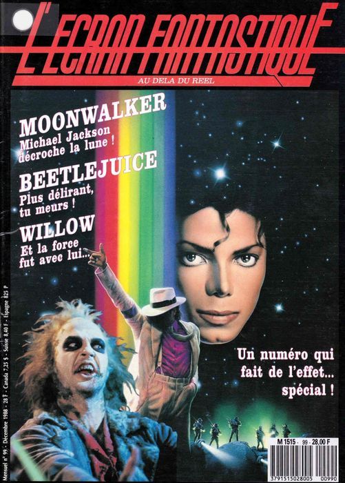 ECRAN FANTASTIQUE | L magazine side cover Issue 99 December 1988