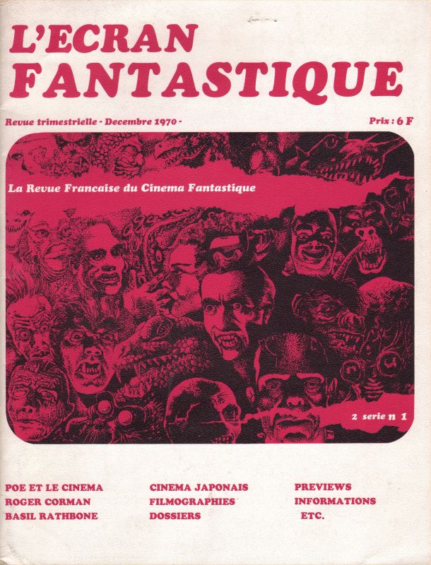 ECRAN FANTASTIQUE | L (2nd Series) magazine side cover Issue 1 December 1970