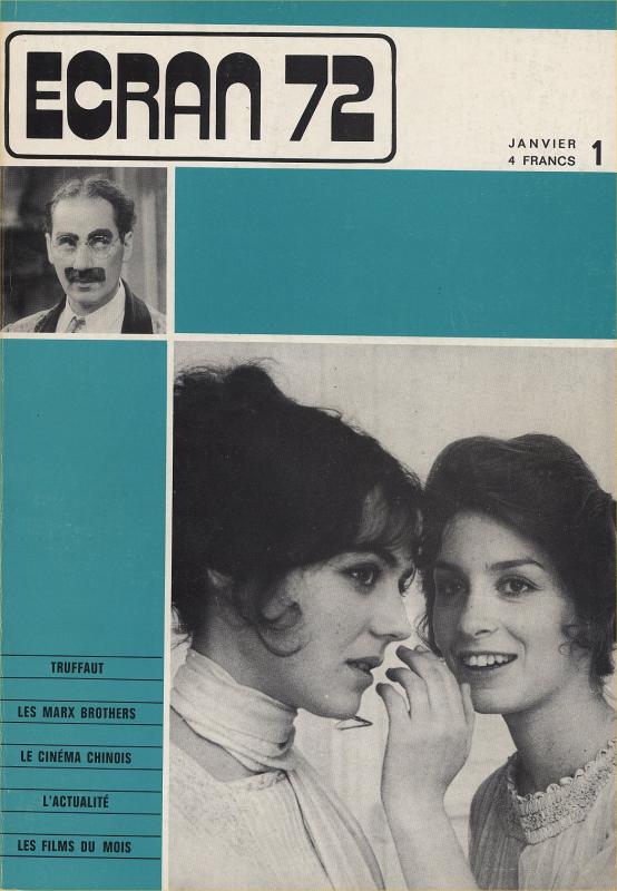 ECRAN magazine side cover Issue 1 January 1972