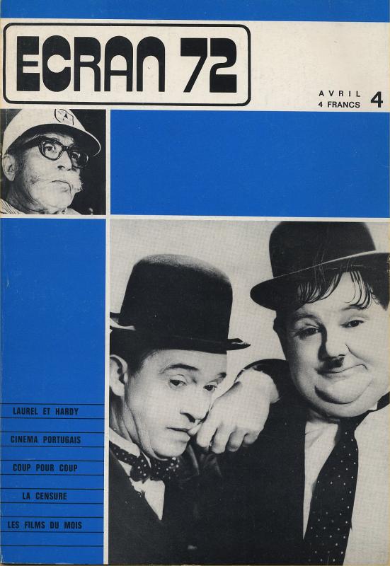ECRAN magazine side cover Issue 4 April 1972