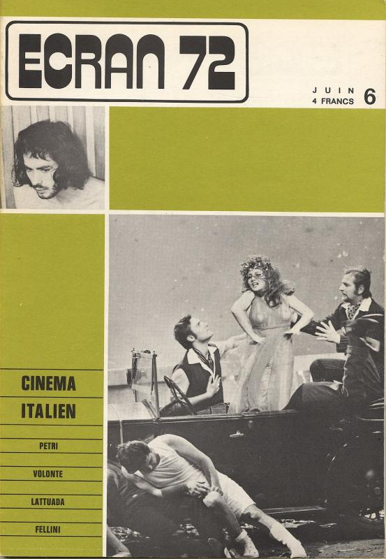 ECRAN magazine side cover Issue 6 June 1972