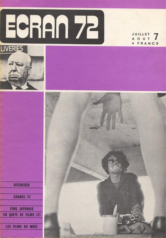 ECRAN magazine side cover Issue 7 July/August 1972