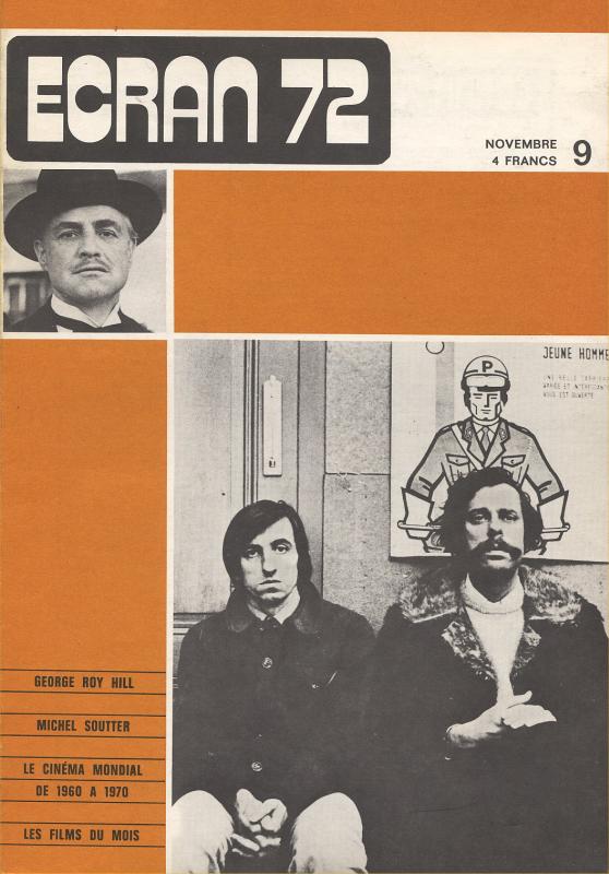 ECRAN magazine side cover Issue 9 November 1972