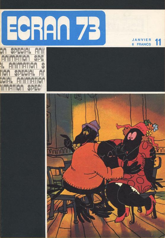 ECRAN magazine side cover Issue 11 January 1973