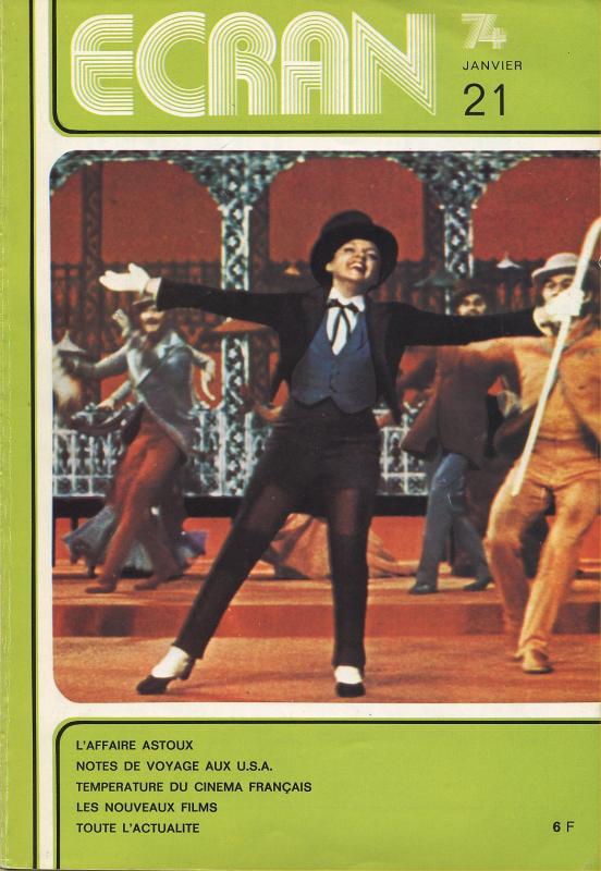 ECRAN magazine side cover Issue 21 January 1974