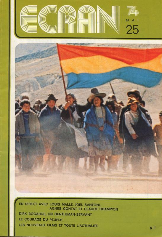 ECRAN magazine side cover Issue 25 May 1974