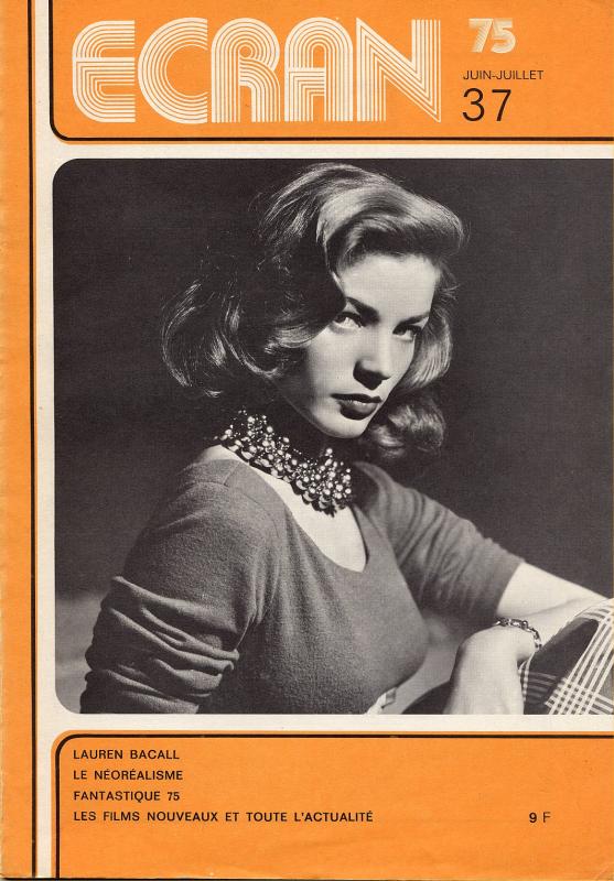 ECRAN magazine side cover Issue 37 June 1975