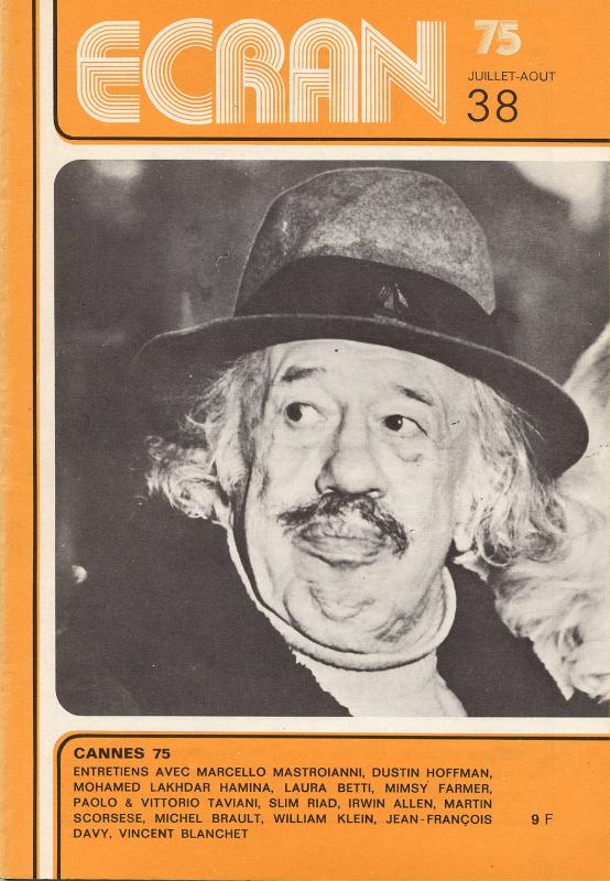ECRAN magazine side cover Issue 38 July 1975
