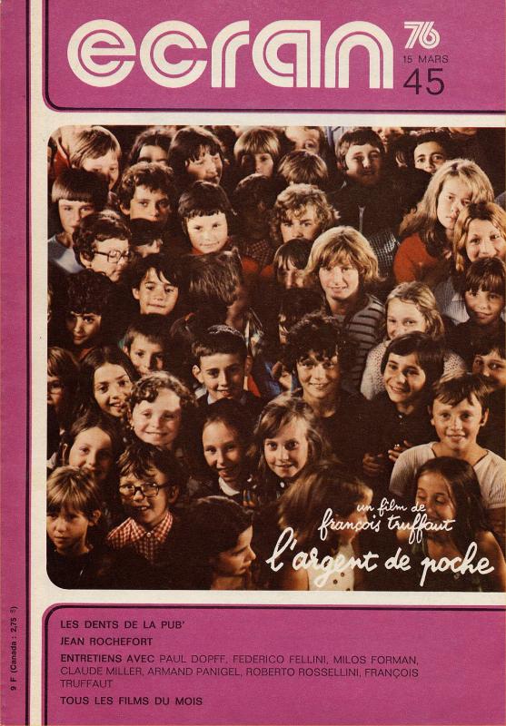 ECRAN magazine side cover Issue 45 March 1976