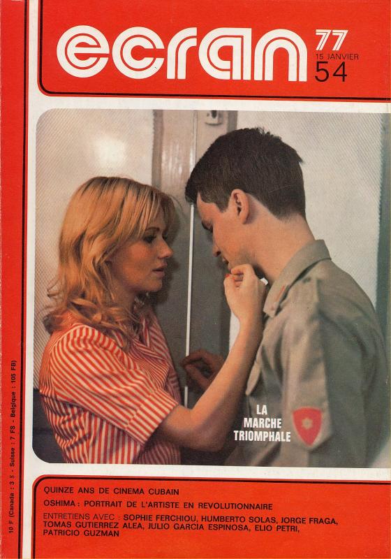 ECRAN magazine side cover Issue 54 January 1977