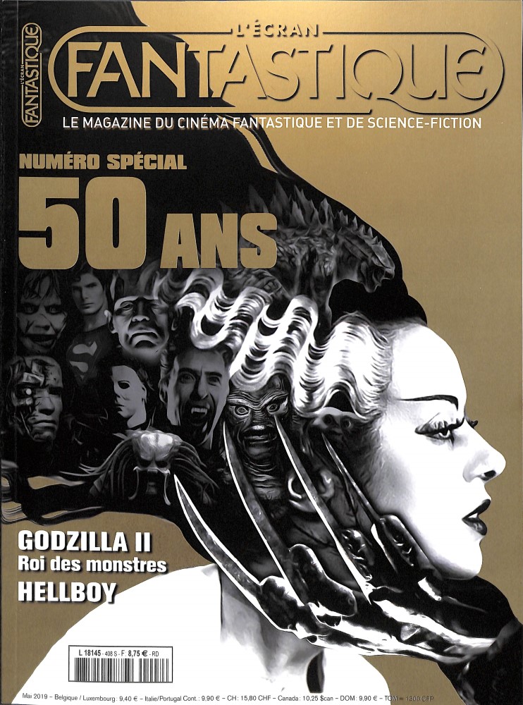 ECRAN FANTASTIQUE | L magazine side cover Issue 408  May 2019