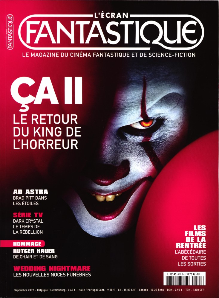 ECRAN FANTASTIQUE | L magazine side cover Issue 411  September 2019